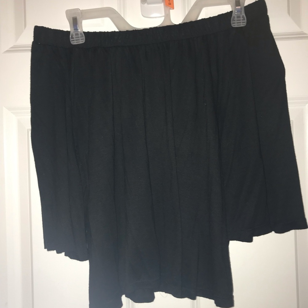 Black off the shoulder flowy top